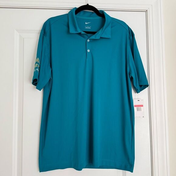 Nike Men's Teal Polo Shirt - Picture 2 of 6